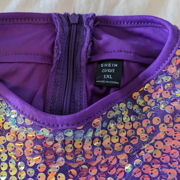 SHEIN BAE sequin halter neck zip back dress - Picture 5 of 10